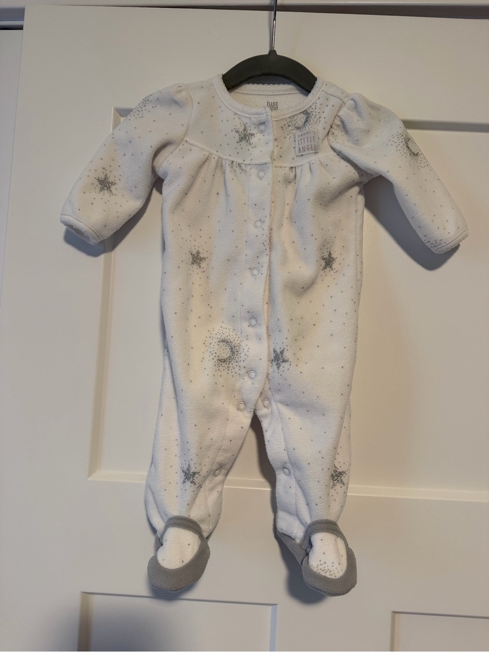 Carter's White Footed One-Piece Mommyβs Little Angel Onesie - wings on back
